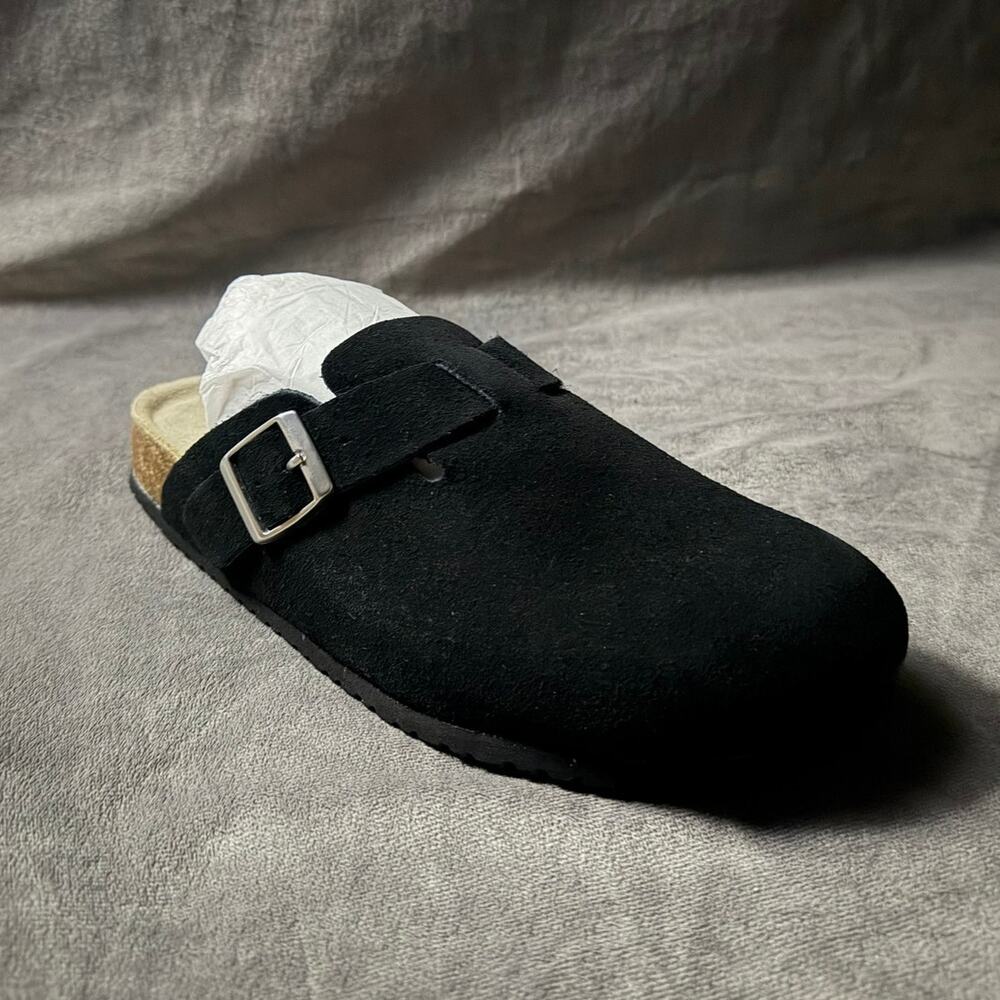 Quince Men's Water Repellent Black Roughout Clog Mule Size 8 New Box